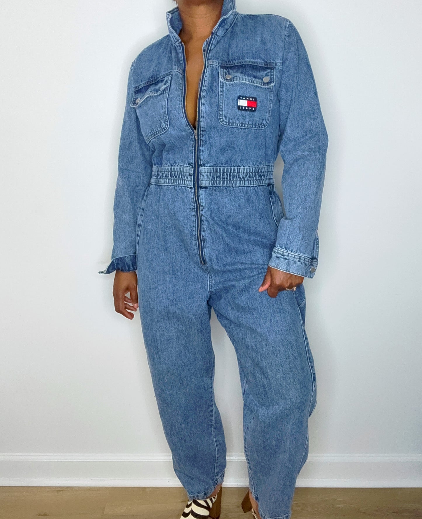 Vintage Tommy Jeans classic denim jumpsuit size XL