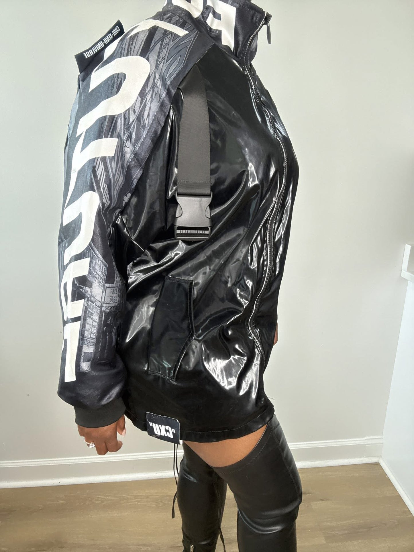 Tech wear cyberpunk futuristic jacket ( size: large ) unisex