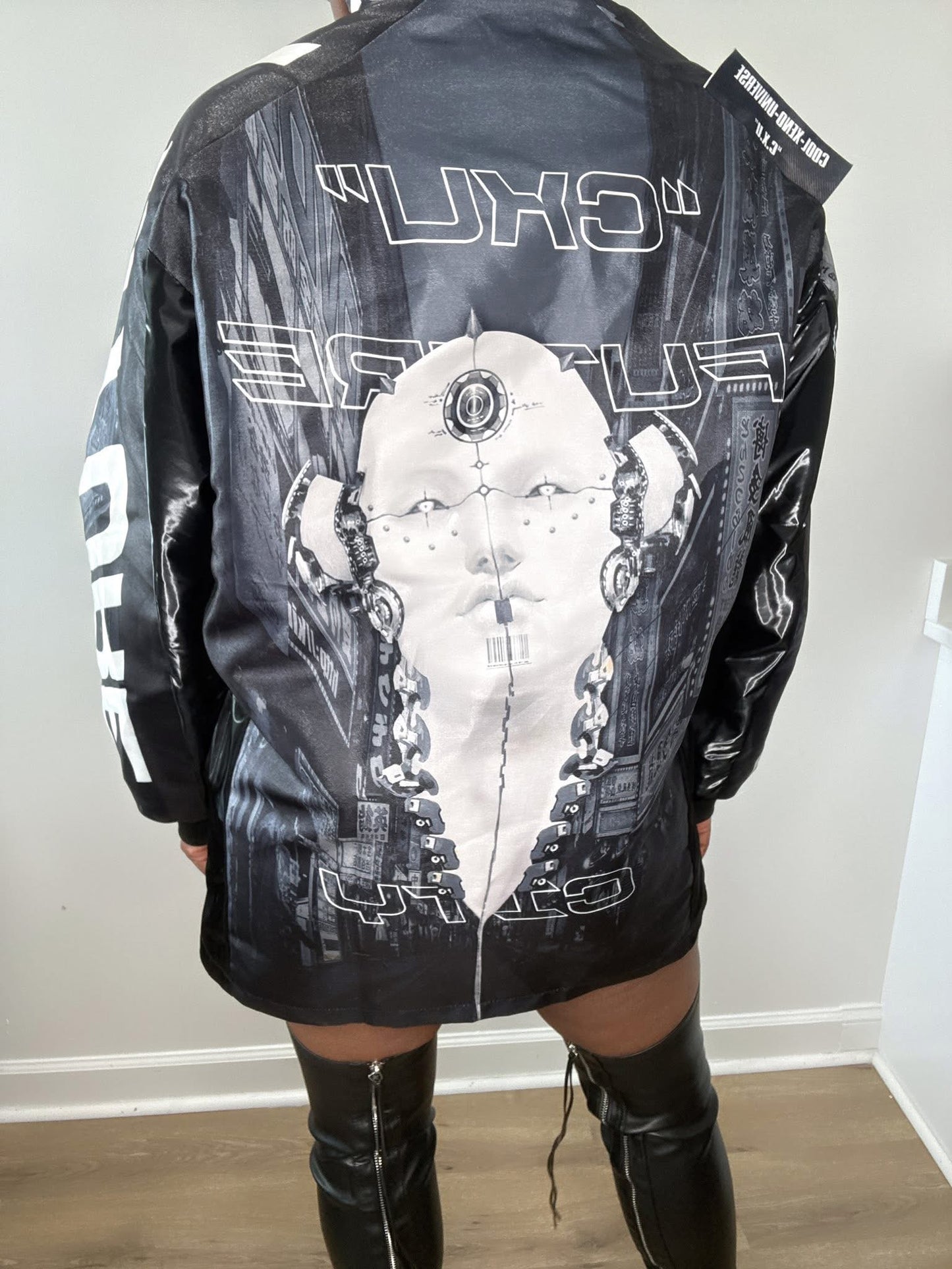 Tech wear cyberpunk futuristic jacket ( size: large ) unisex