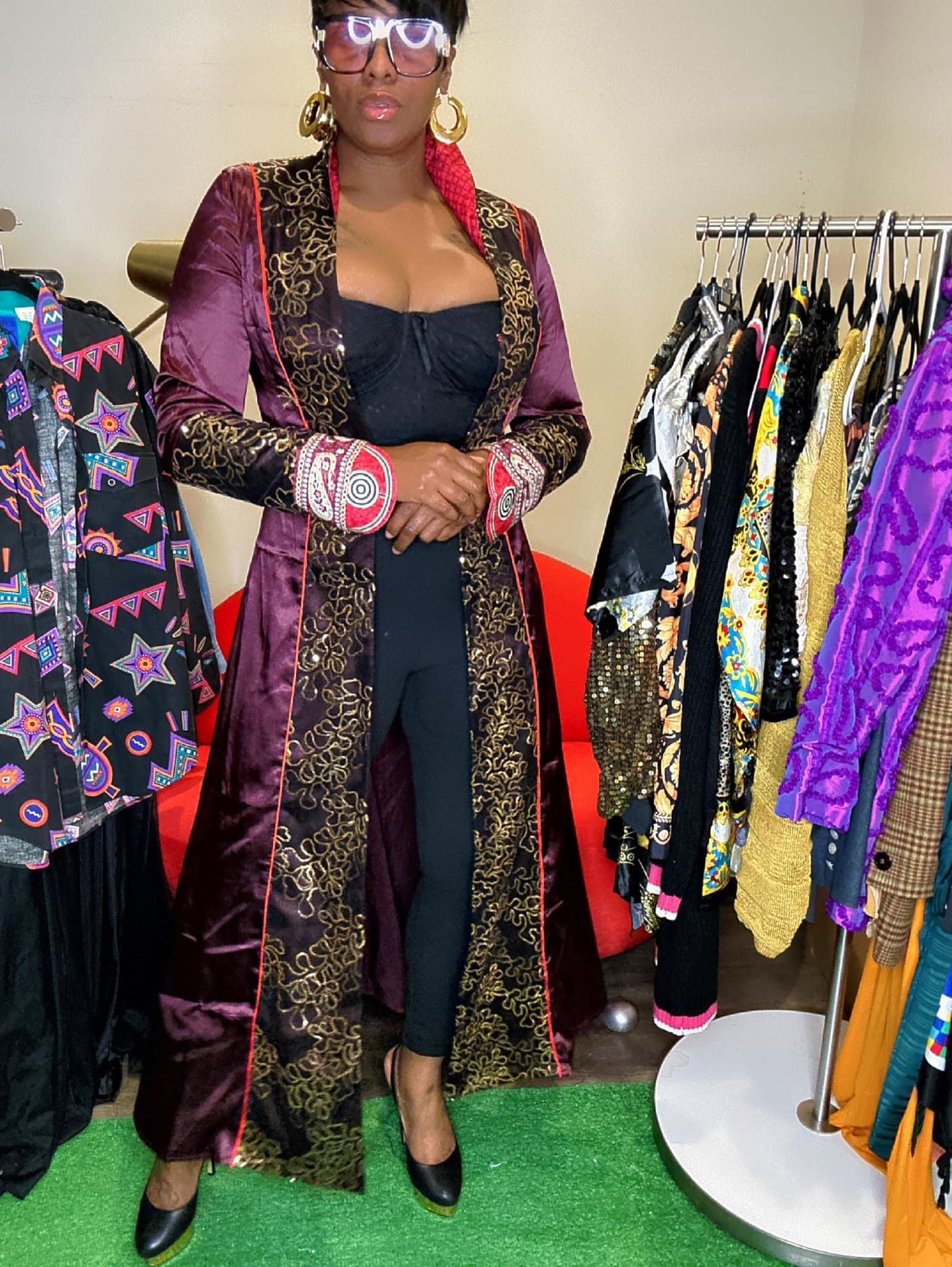 Oriental kimono duster