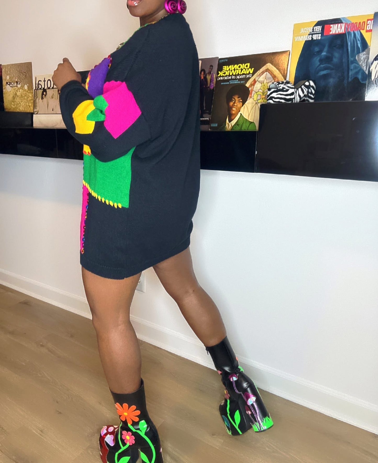 IB Diffusion colorblock gem sweater