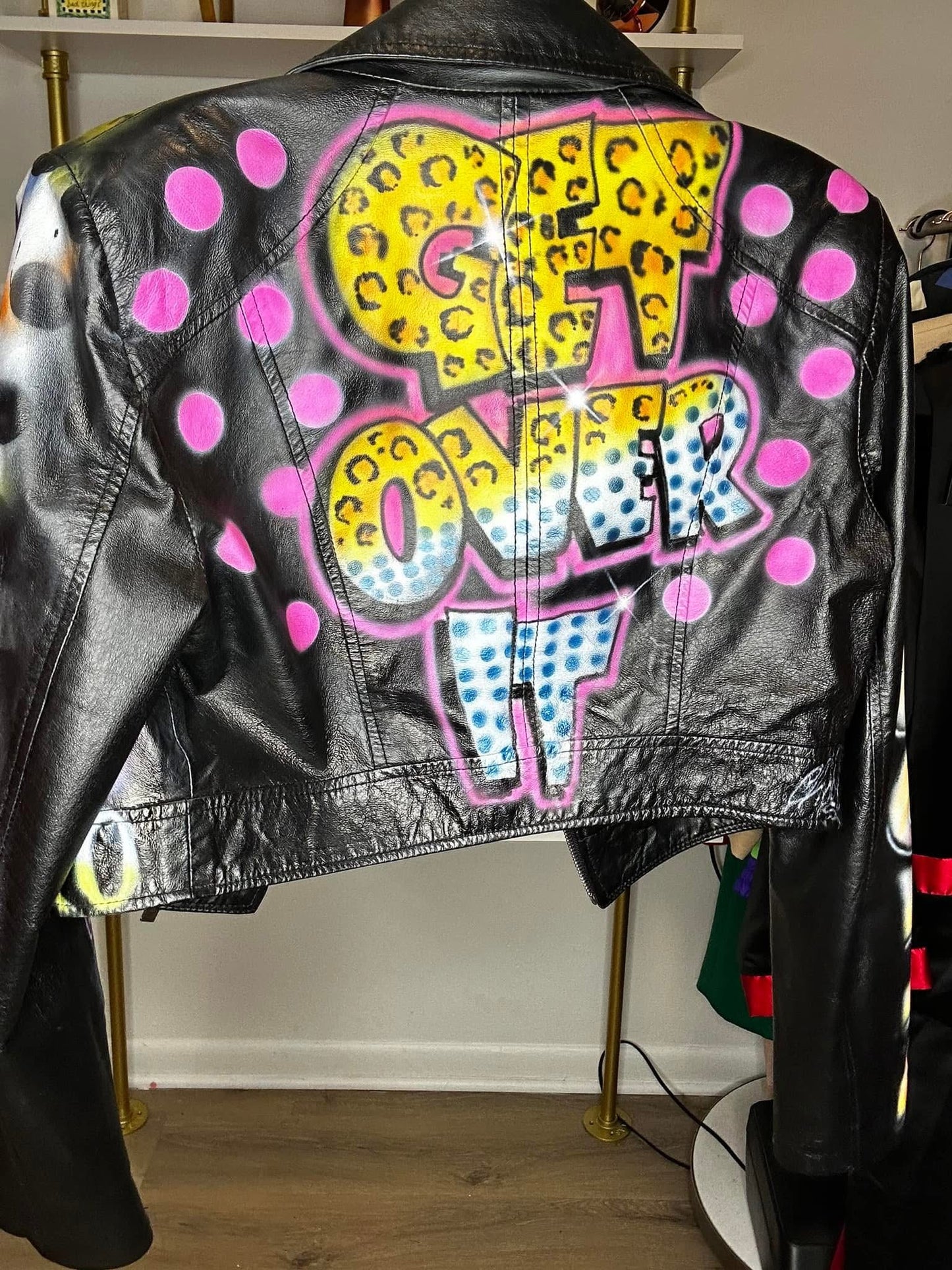 Custom Y2K BeBe leather biker jacket (size: medium) fits like a size small